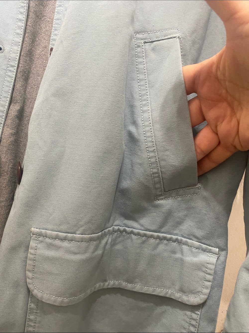 LL Bean barn jacket in beautiful blue - Picture 3 of 7